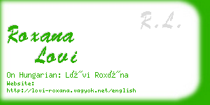 roxana lovi business card